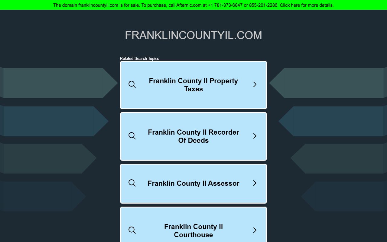 Franklin County government homepage for bankruptcy records information