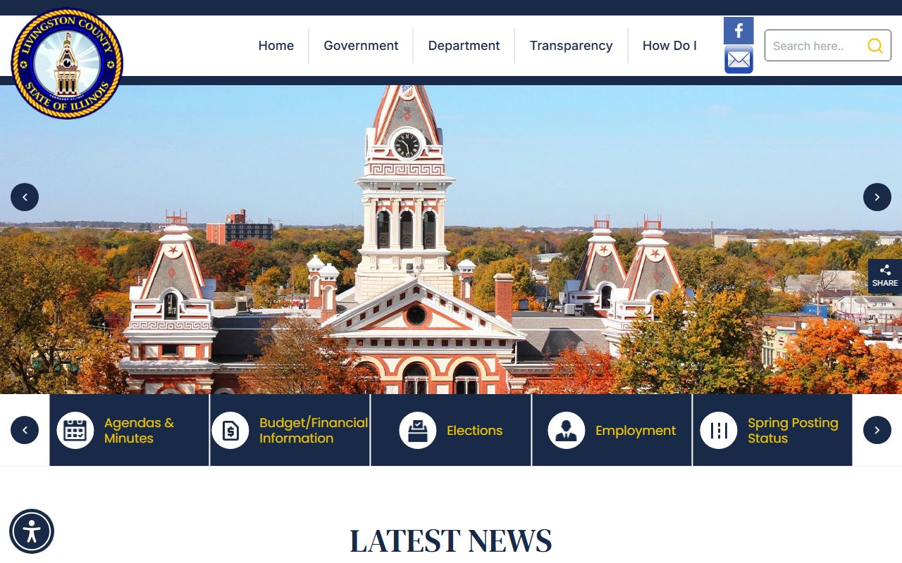 Livingston County government homepage for bankruptcy records access