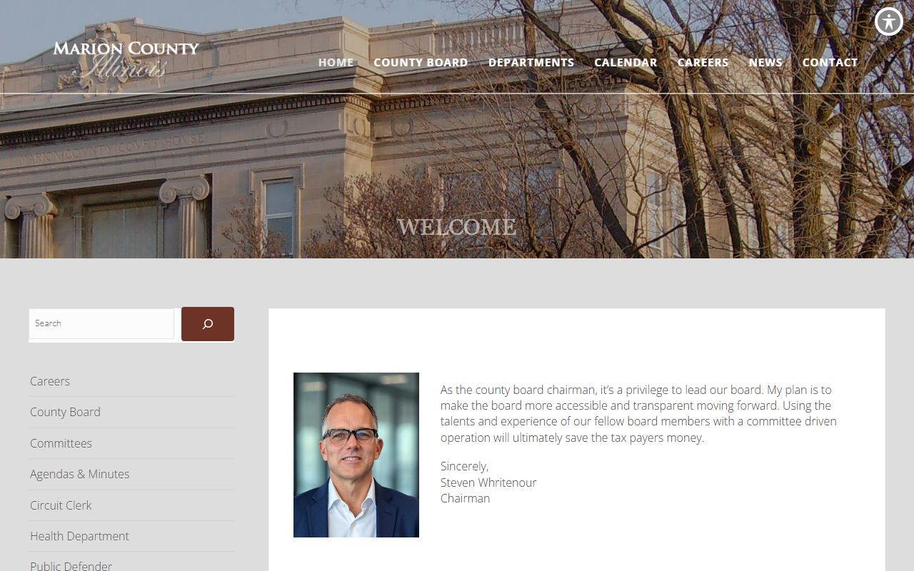 Marion County government homepage for bankruptcy records access