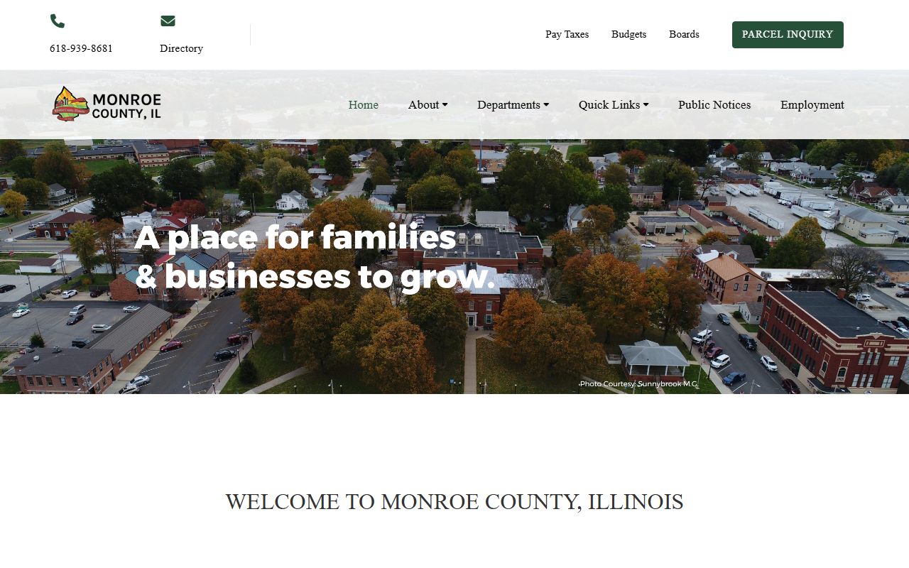 Monroe County government homepage for bankruptcy records and county services