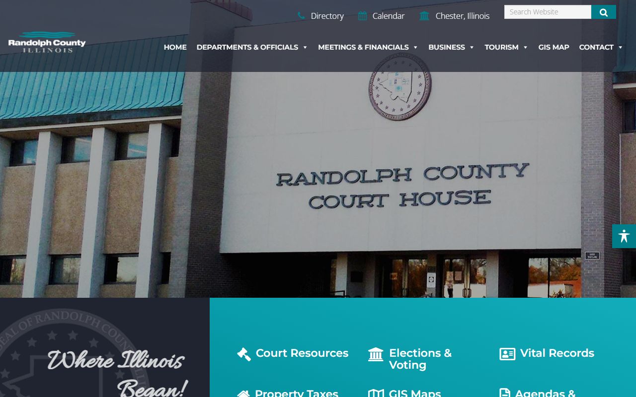 Randolph County government homepage for bankruptcy records research