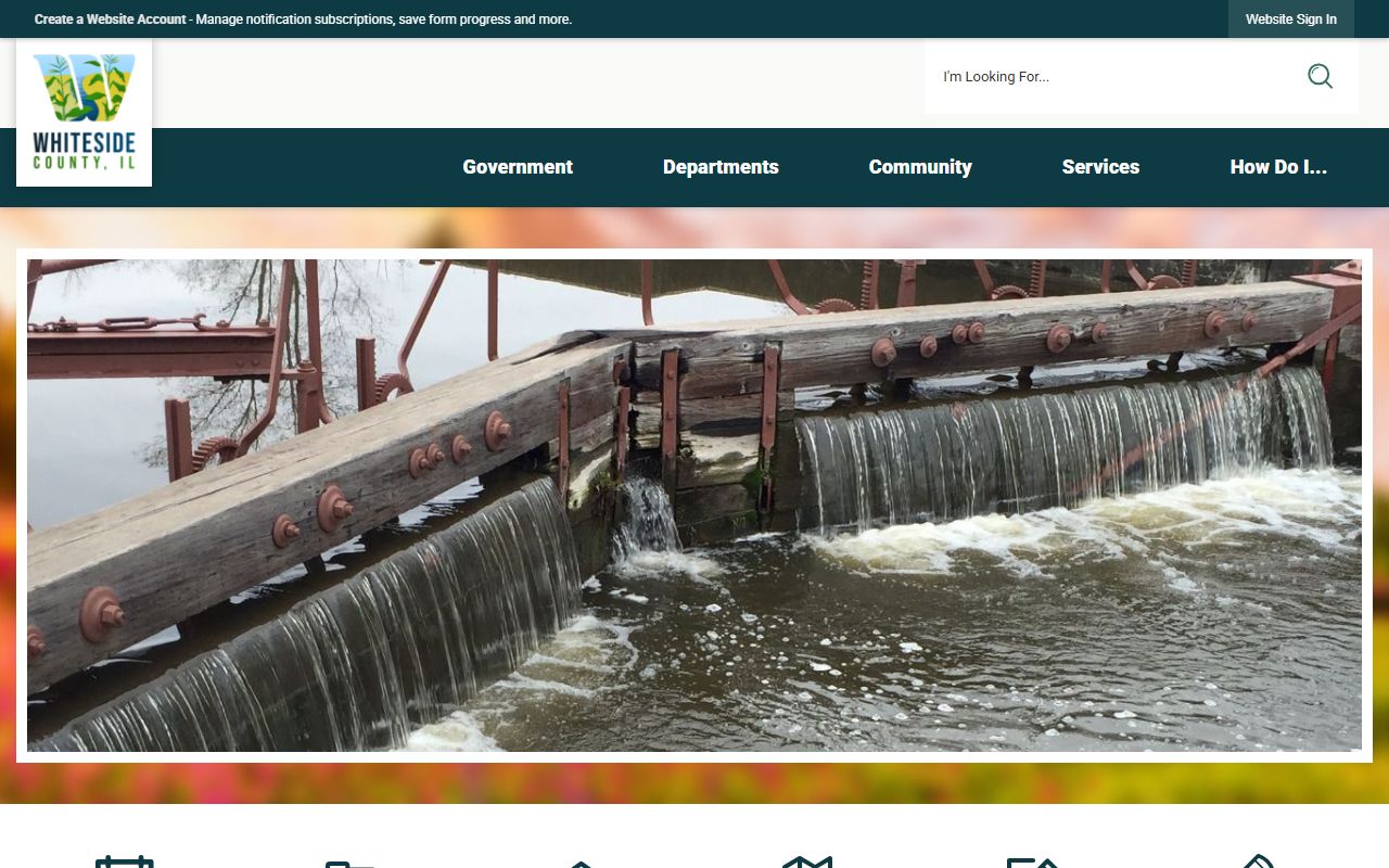 Whiteside County government homepage for bankruptcy records research