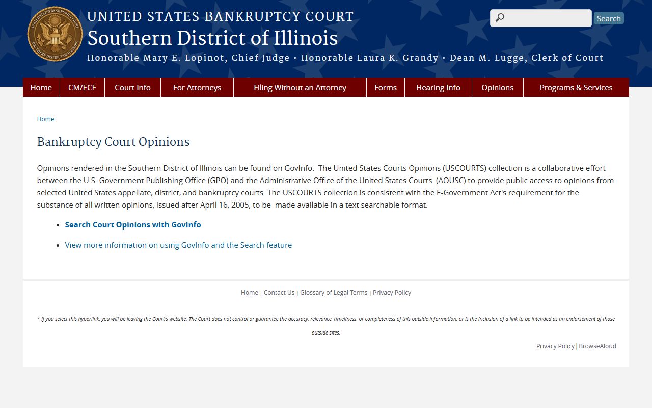 Court opinions for Illinois bankruptcy cases